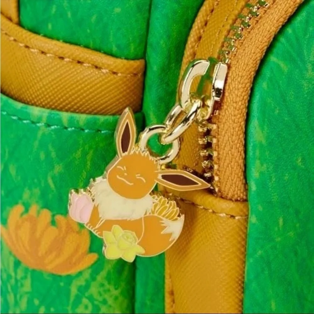 Loungefly Pokemon Eevee Embroidered Flowers Grass Mini Backpack